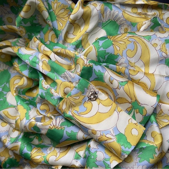 Zara Retro Floral Satin Wrap Mini Dress | Size Small - Picture 12 of 13